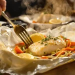 Cabillaud en papillote aux légumes de saison : fondant, léger et prêt en 12 minutes
