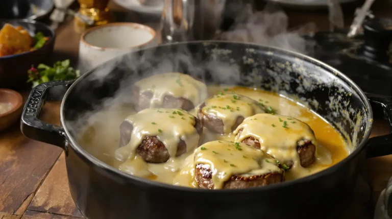 Filet mignon aux champignons et moutarde : un plat fondant, crémeux, familial et prêt en 30 minutes