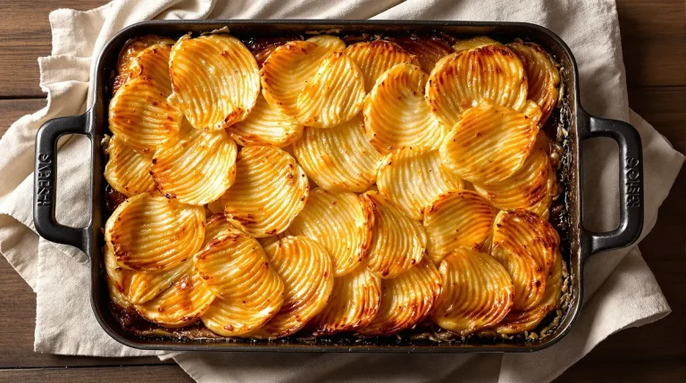 Gratin ultra simple pommes, oignons, bouillon : plus gourmand qu’un dauphinois classique
