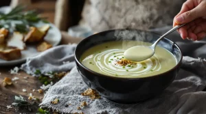 2 ingrédients suffisent pour ce velouté de poireaux parfait en hiver, facile et gourmand pour 4