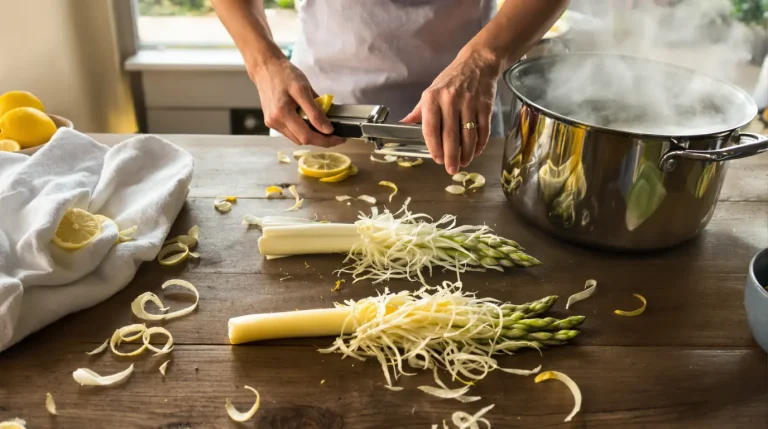 Asperges blanches filandreuses et amères : vous faites ces deux gestes dans le mauvais ordre