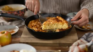 Ce gâteau aux pommes sans four me sauve : prêt en 10 min à la poêle