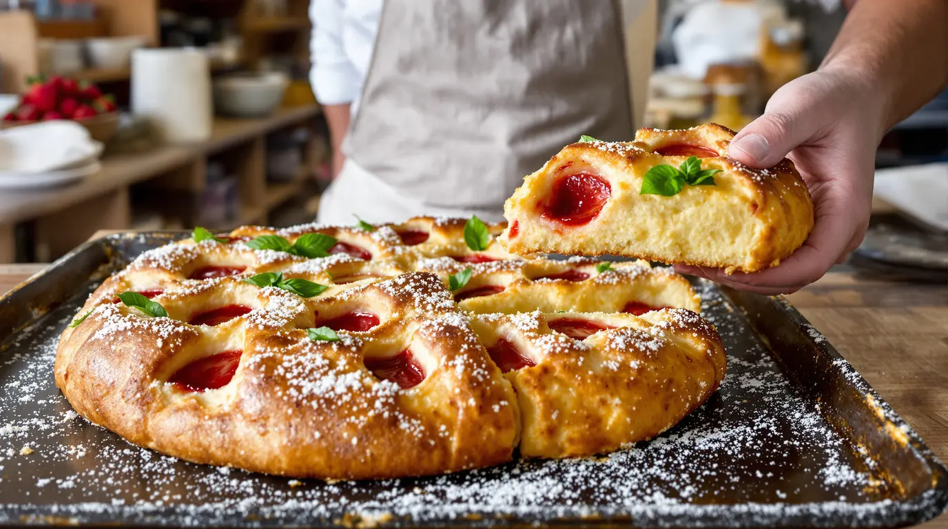 Ce que personne ne vous dit sur la focaccia : en Italie, la version sucrée à la fraise séduit les boulangers Ce que personne ne vous dit sur la focaccia : en Italie, la version sucrée à la fraise séduit les boulangers
