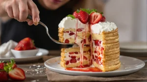 J’ai préparé cette charlotte aux fraises simple, et c’est clairement mon dessert préféré du printemps