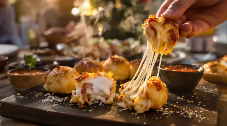 J’ai servi ces pizza balls au fromage fondant à l’apéro : le plateau était vide avant le dernier invité