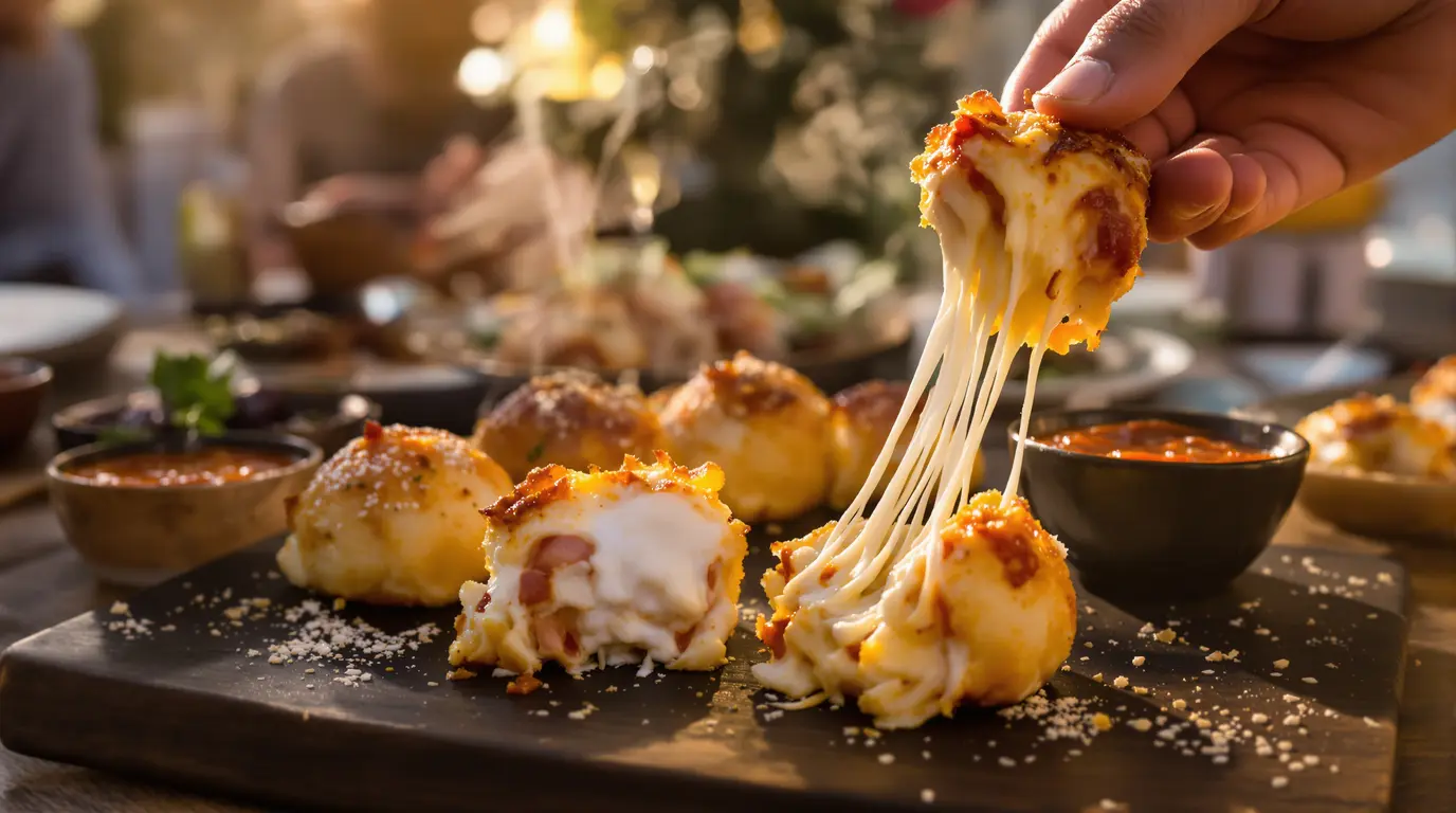 J’ai servi ces pizza balls au fromage fondant à l’apéro : le plateau était vide avant le dernier invité J’ai servi ces pizza balls au fromage fondant à l’apéro : le plateau était vide avant le dernier invité