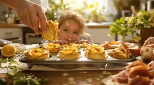 Ma fille a dit « on dirait des fleurs qu'on mange » : ma recette de roses de courgettes feuilletées