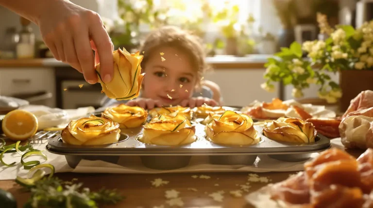 Ma fille a dit « on dirait des fleurs qu'on mange » : ma recette de roses de courgettes feuilletées