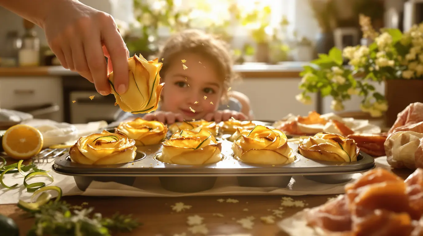 Ma fille a dit « on dirait des fleurs qu'on mange » : ma recette de roses de courgettes feuilletées Ma fille a dit « on dirait des fleurs qu'on mange » : ma recette de roses de courgettes feuilletées