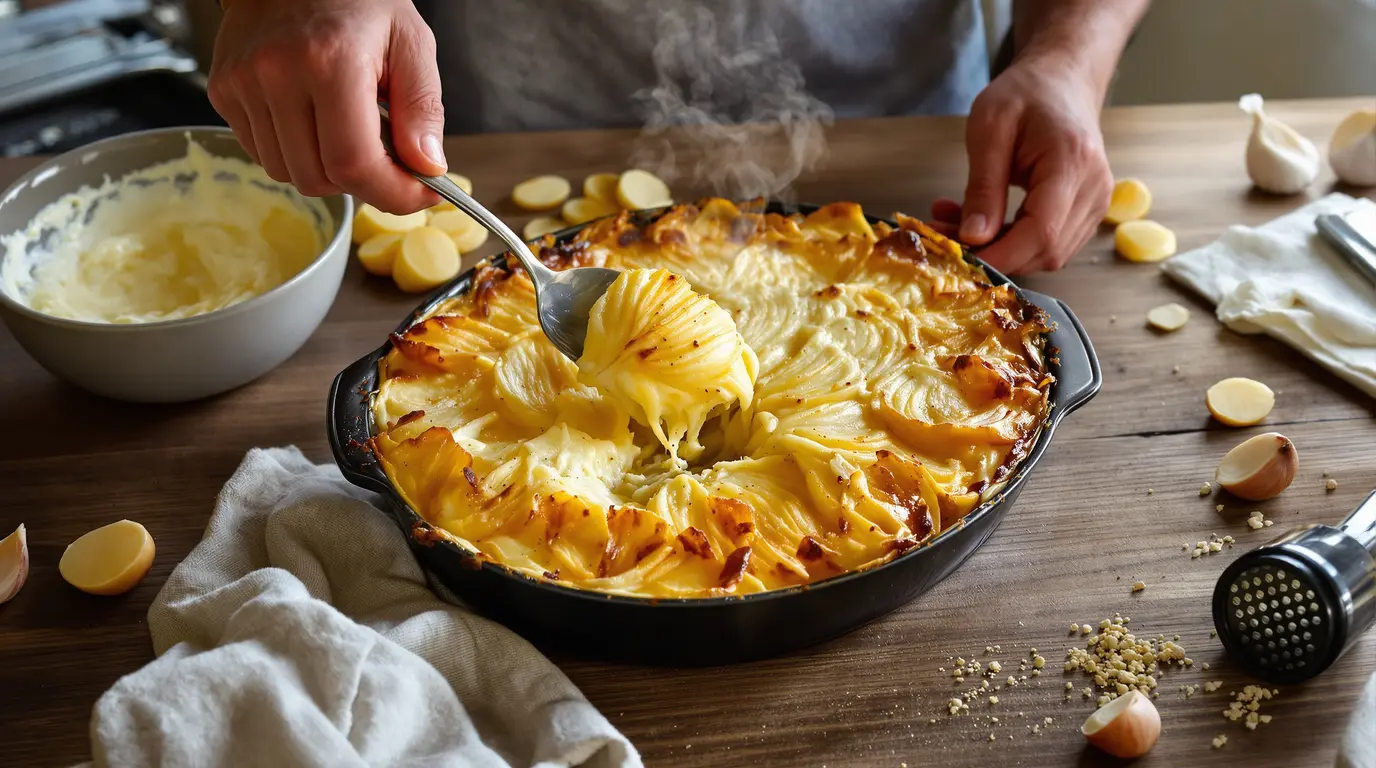 Pas besoin de noyer le gratin dauphinois dans la crème : il devient fondant avec le bon geste Pas besoin de noyer le gratin dauphinois dans la crème : il devient fondant avec le bon geste
