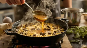 Pour un risotto aux champignons parfait, j’ai compris pourquoi l’art du bouillon fait toute la différence