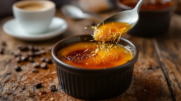 Entre crème brûlée et tiramisu, ce flan au café réunit le meilleur des deux en un dessert irrésistible