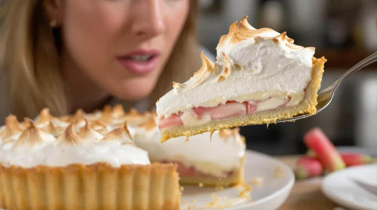 Tarte à la rhubarbe meringuée : la recette maison qui équilibre l’acidulé et la douceur