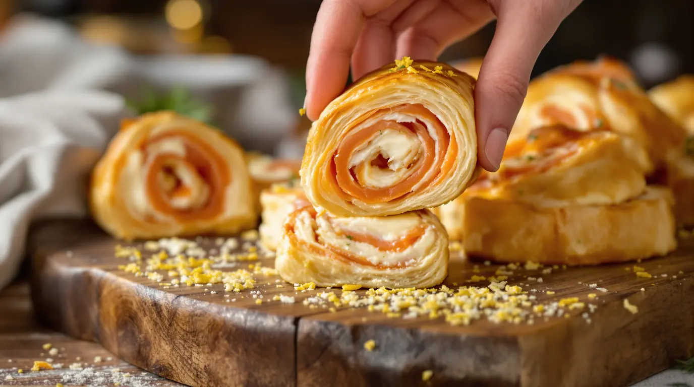 Trop simples pour être si bons : ces roulés feuilletés au fromage et saumon volent la vedette Trop simples pour être si bons : ces roulés feuilletés au fromage et saumon volent la vedette