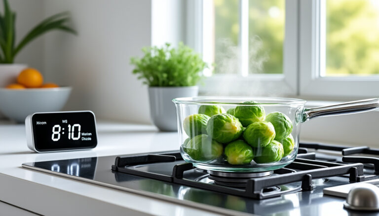 découvrez le temps de cuisson idéal pour des choux de bruxelles parfaitement tendres et savoureux, ainsi que des astuces pour les préparer facilement.