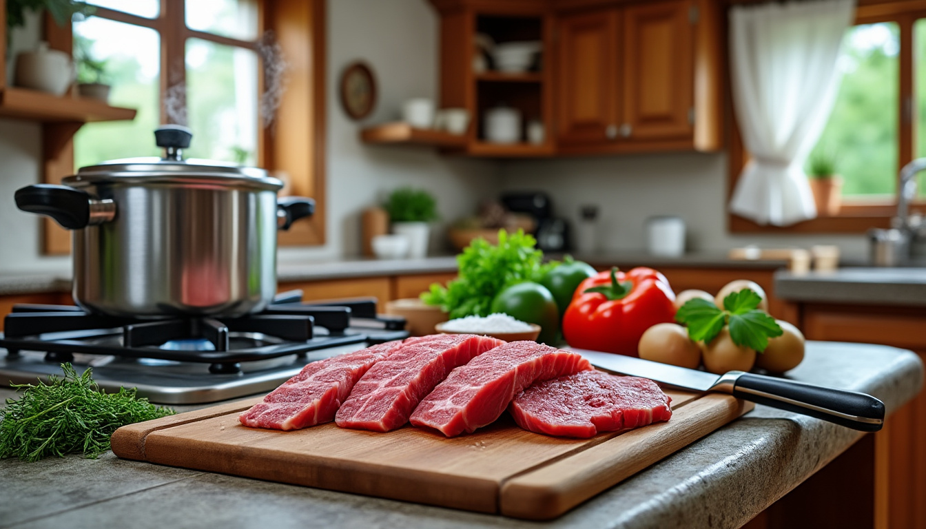 Temps de cuisson langue de bœuf 2 kg en cocotte minute : guide complet découvrez le temps de cuisson idéal pour une langue de bœuf de 2 kg en cocotte minute avec notre guide complet, pour une viande tendre et savoureuse à chaque fois.